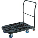 【送料別途】【直送品】TRUSCO 樹脂台車 カルティオビッグフラット 回転 900X600 黒 MPK-906F2-BK(4)