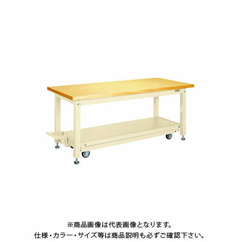 【送料別途】【直送品】サカエ 重量作業台KWCタイプ・ペダル昇降移動式 KWCS-158Q6