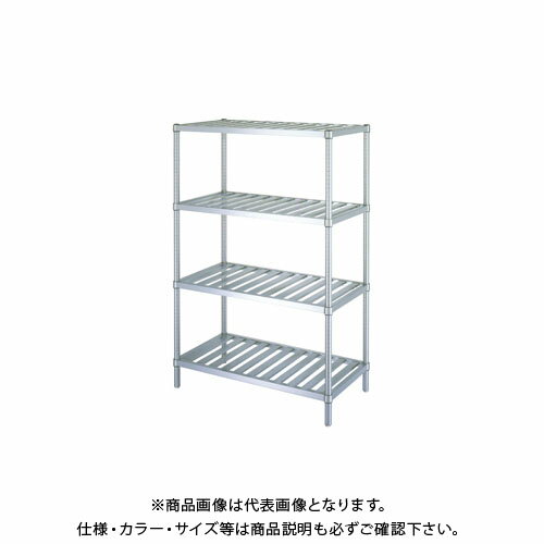 【メーカー】 ●シンコー(株) 【特長】 ●φ38mm太径パイプを使用した丈夫なステンレスラックです。 ●通気性に優れたスノコ棚仕様 【仕様】 ●SUS430 No.4仕上げ ●スノコ棚4段 ●(W)1188×(D)738×(H)1800 ...