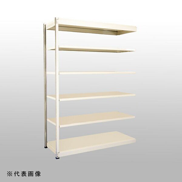 【送料別途】【直送品】中量ラックGSN型 (150kg/連結タイプ) 高さ2100×間口1490×奥行452mm 天地6段 アイボリー 扶桑金属 GSN-K2115B6R
