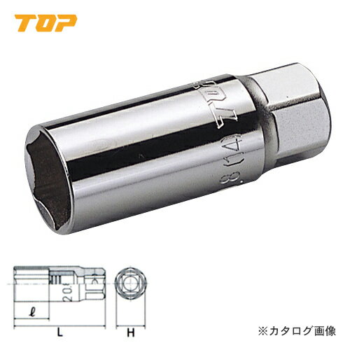 トップ工業 TOP 3/8”プラグソケット(6角) 対辺寸法16mm PS-316