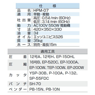 イズミ IZUMI 油圧式ポンプ HPM-07 (T115044010-000)