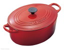 ルクルーゼ ココットオーバル LE CREUSET( ル クルーゼ )　トラディション　ココットオーバル　25cm　2502-25-06　チェリーレッド[ ココット 楕円 : IH対応 IH ]