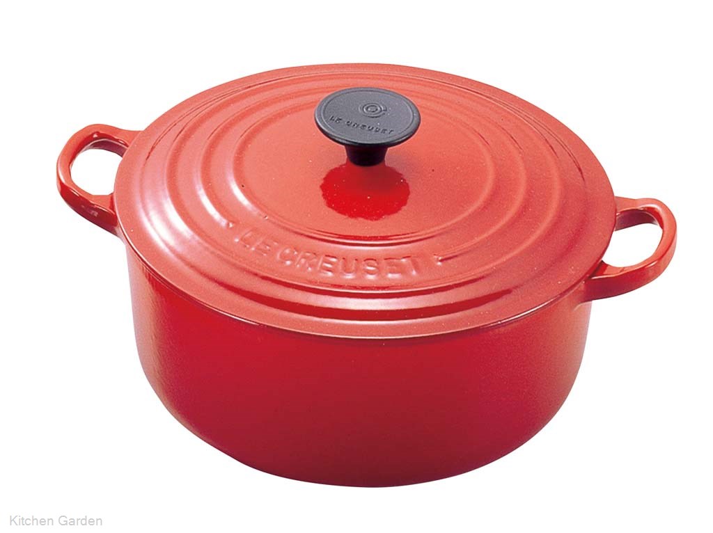 ルクルーゼ ココットロンド LE CREUSET( ル クルーゼ )　トラディション　ココットロンド　22cm　2501-22-06　チェリーレッド[ ココット : IH対応 IH ]