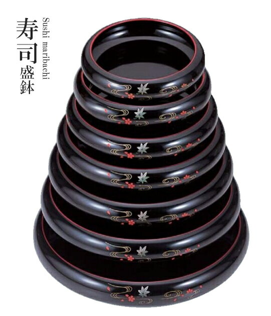 Rakuten - ABS樹脂 尺2寸 寿冠鉢 黒立田川 61022840　〜和のおもてなし〜 料理 和食 和食器 懐石 食膳 和風 おしゃれ ]。