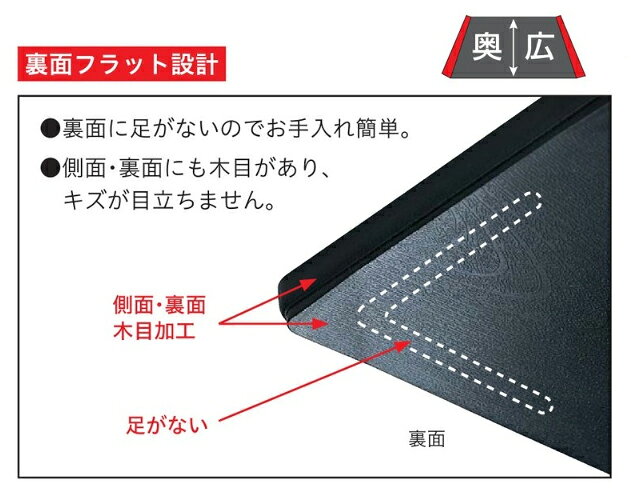 耐熱 ABS樹脂 尺6 大寿木目盆 黒 天朱　〜和のおもてなし〜 お盆 トレー トレイ 長角型 会席 トレイ おぼん 店舗 食洗機対応 盆 料理 プラスチック 和食 和食器 和風 おしゃれ ]。 kg-pro-10622006 キッチンガーデン サンプル画像2
