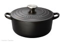 LE CREUSET( ル クルーゼ )　ココット・ロンド　2101　22cm　マットブラック[ オーブン 調理食器 オーブンウェア ココット 食器 黒 ブラック マット : IH対応 IH ]