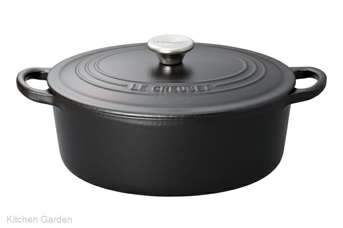 ルクルーゼ ココットオーバル LE CREUSET( ル クルーゼ )　ココット・オーバル2102　25cm　マットブラック[ オーブン 調理食器 オーブンウェア ココット 楕円 食器 黒 ブラック マット : IH対応 IH ]