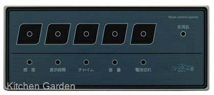 サイズ 218mm×29mm×H90mm 質量 約200g 電源 3V（単3アルカリ乾電池×2本） 送信周波数 426.075MHz 使用温度 -10℃〜50℃ 付属品 壁掛け用取付けネジ4×25（2ヶ） 備考 呼び出し番号表示消去ボタン（1〜5） チャイム音設定 音量設定 全消去ボタン 電池切れ確認ボタン メーカー希望小売価格はメーカーカタログに基づいて掲載しています 【 業務用 厨房機器 ・ 店舗用品 ・ 厨房用品 ・ 調理器具 の キッチンガーデン 】 〜 業務用 厨房 店舗用 調理用品 料理道具 家庭用 まで キッチンガーデン にお任せください 〜