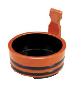 5寸 片手桶 朱に帯黒 [桶・目皿セット]　〜和のおもてなし〜 皿 桶 料理桶 手桶 業務用 和食器 器 料理..