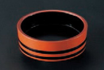 D.X 7.5寸 盛込桶 朱帯黒 内黒塗　〜和のおもてなし〜 寿司 桶 盛込桶 料理桶 業務用 和食器 器 料理 ..