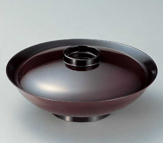 8寸 平羽反 煮物椀 溜つば黒 ～和のおもてなし～ お椀 煮物 和食 おわん 椀 料理 和風 食洗機 食洗機対応 おしゃれ 業務用 和食器 器 懐石 食膳 ].【 若泉漆器 】