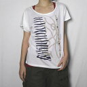レディース プリントTシャツ+Y字タンクトップ 日本製(351721) トップス カットソー Tシャツ 半袖 2点セット アウトレット ギフト プレゼント