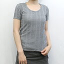 レディース ジャガード編み Tシャツ(中国製) トップス カットソー 半袖 インナー 春夏 アウトレット ギフト プレゼント