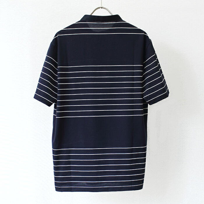 Tシャツ メンズ スタンドカラー ボーダー 綿100％ コットン100％ きれいめ 日本製 ...