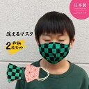洗える布マスク 2枚セット 鬼滅の刃風 日本製 子供用 小さめ キッズ 立体マスク 和柄 綿100% プレゼント ギフト 贈り物 風邪対策 花粉対策