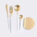 cesa beams カトラリーセット おしゃれ ゴールド 北欧 結婚祝い 食器 オリジナル4本+レスト1点 スプーン フォーク ナイフ ミニスプーン カトラリ...