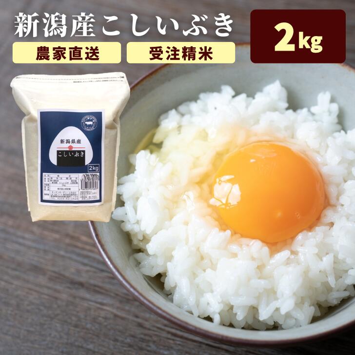 こしいぶき 1等米 米 2kg チャック 米 2kg 新潟 こしいぶき 2kg 米 送料無料 (本州四国のみ) 令和5年 米 お試し 一人暮し 白米 祝 コメ 受注精米 新潟県産 米 実用的 食べ物 グルメ 米 r4 r4s 2n 50y 60y sl ssss