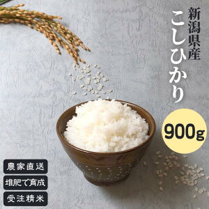 新潟 コシヒカリ 6合 900g 米 ご注文をお受けしてから精米します 農家直送 送料無料 甘い 白米 プチギフト プレゼント ポイント消化 買い回り 1000円ぽっきり ひとり暮らし キッチン ガーデン とみおか 新潟県産 受験 夜食 勝負飯 バレンタインデー