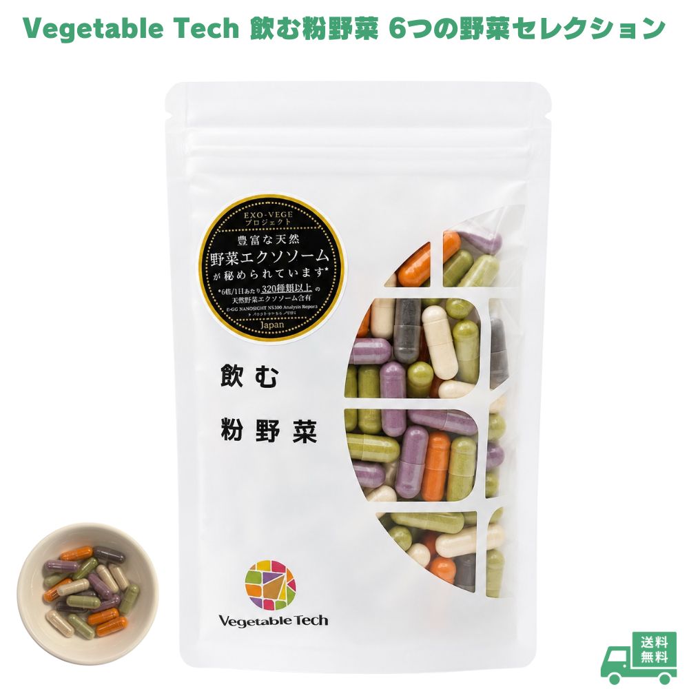 乐天商城 - 飲む粉野菜 ベジタブルテック 6つの野菜セレクション vegetable tech 野菜カプセル 野菜サプリ 粉野菜 野菜 ヴィーガン サプリメント サプリ 6種類 野菜不足 カプセル 飲みやすい 国産 日本製 女性 男性 毎日 健康管理 野菜摂取 ギフト プレゼント 贈り物 健康ギフト