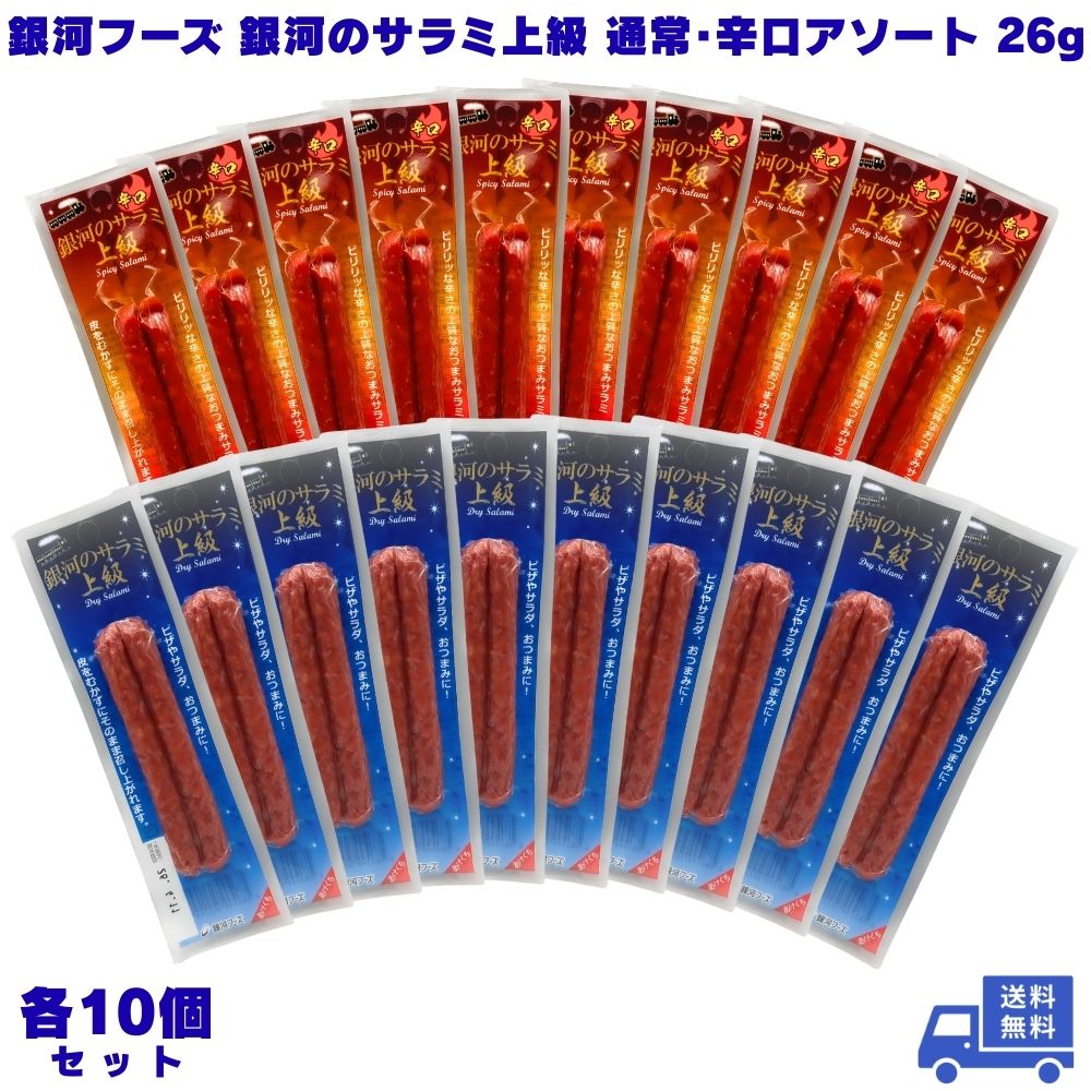 銀河フーズ 銀河のサラミ上級 通常・辛口アソート 26g