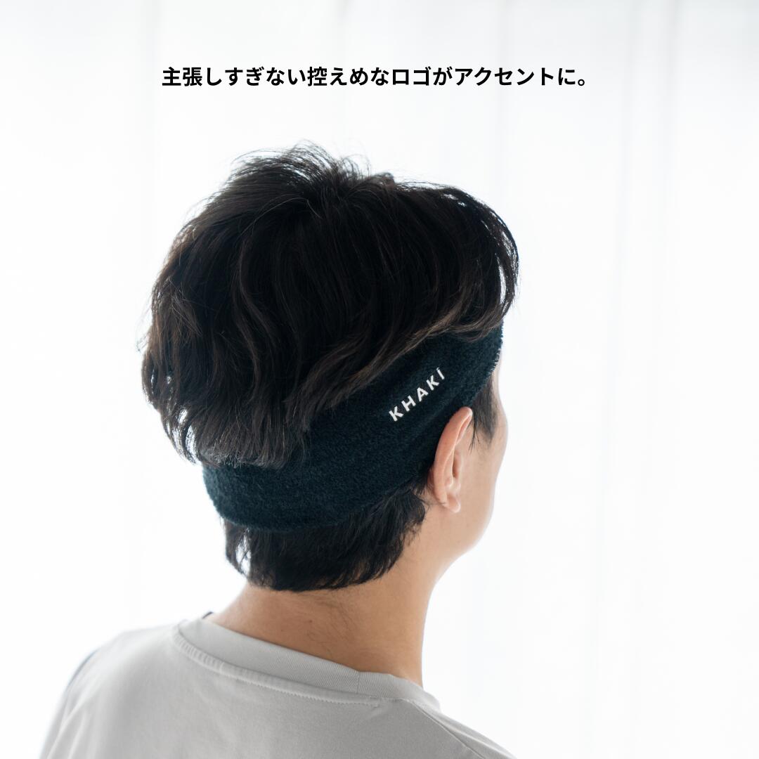ヘアバンド タオル地 スキンケア 作業 スポーツ 日本製 メンズスキンケア ターバン KHAKI カーキ (3)