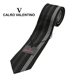 ネクタイ ブランド Calro Valentino スリム ナロータイ パネル柄 プレゼント 贈り物 ギフト 対応可 おしゃれ シルク100% カルロバレンチノ メンズ レディース 法事 法要 仏事 礼装 フォーマル 兼用 CV-0008-A ブラック通販セール