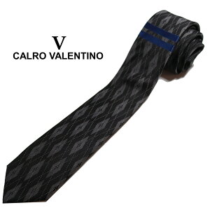 ネクタイ ブランド Calro Valentino スリム ナロータイ パネル柄 プレゼント 贈り物 ギフト 対応可 おしゃれ シルク100% カルロバレンチノ メンズ レディース 法事 法要 礼装 フォーマル 兼用 CV-0011-C グレー通販