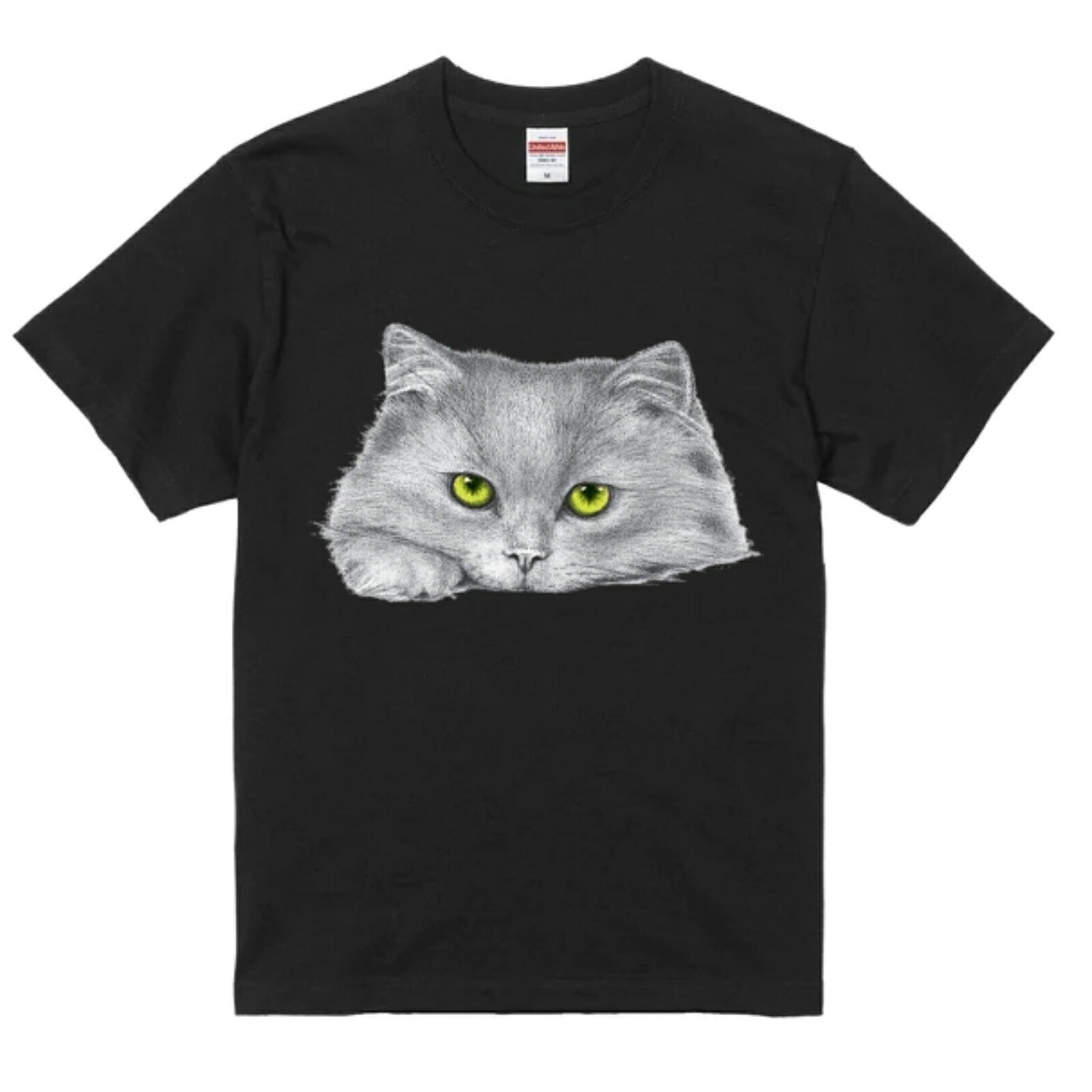 アメリカ直輸入 グラフィック デザイン Tシャツ シルバー CAT ネコ 猫 半袖 綿100% ブラック OR ホワイト ストリート プリント tシャツ メンズ レディース 男女兼用 夏 海 アウトドア イベント キャンプに最適 t-shirt-cat-015 khcollection-10000430 俺のネクタイ サンプル画像2