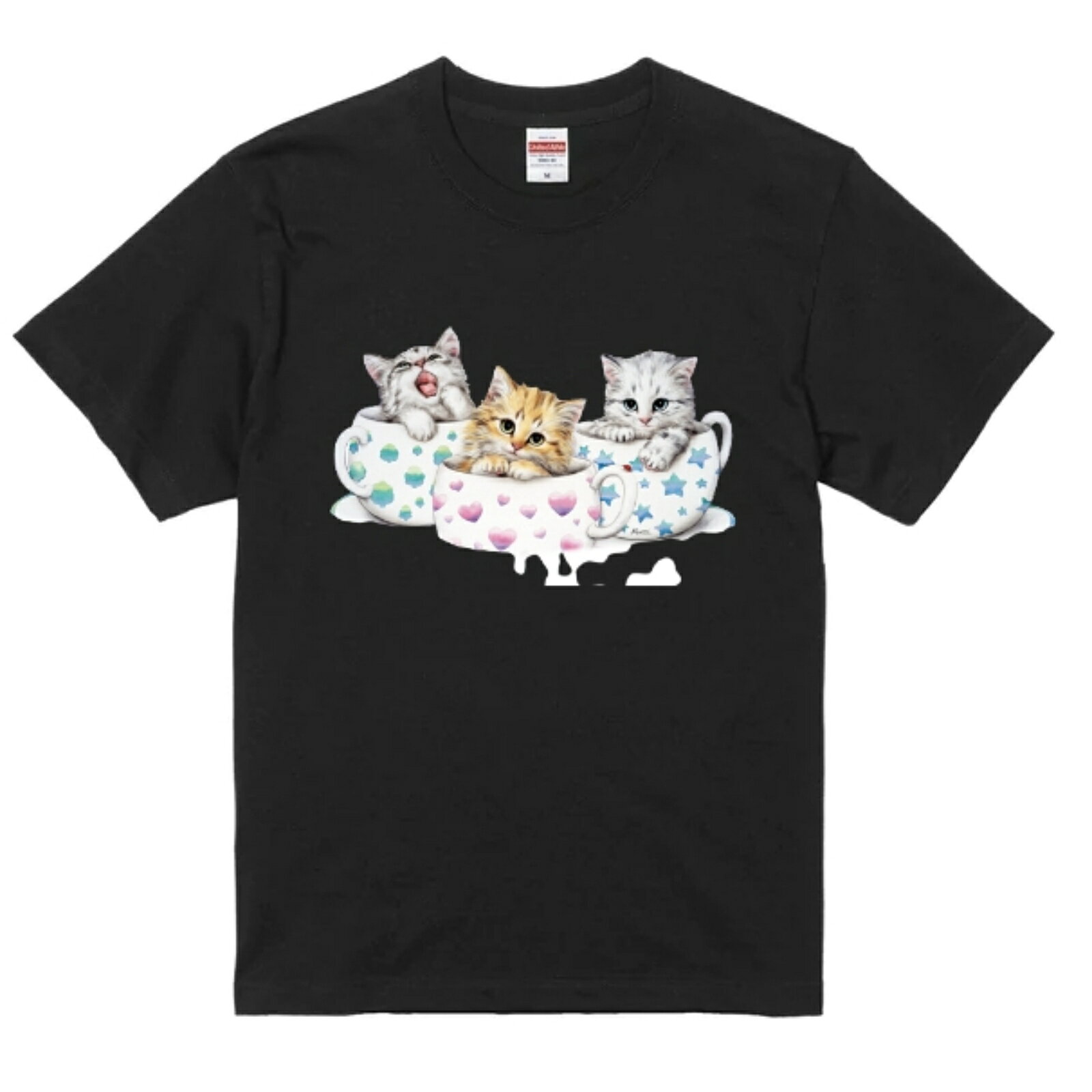 アメリカ直輸入 グラフィック デザイン Tシャツ スリー キャット CAT ネコ 半袖 綿100% ストリート プリント tシャツ メンズ レディース 男女兼用 夏 海 アウトドア イベント キャンプに最適 t-shirt-cat-016 khcollection-10000431 俺のネクタイ サンプル画像2