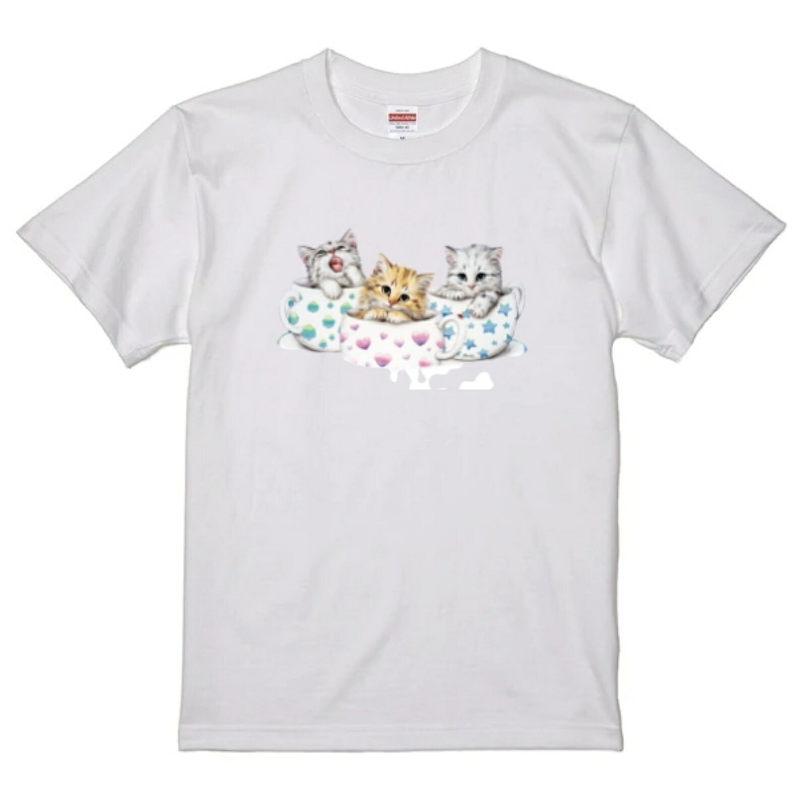 アメリカ直輸入 グラフィック デザイン Tシャツ スリー キャット CAT ネコ 半袖 綿100% ストリート プリント tシャツ メンズ レディース 男女兼用 夏 海 アウトドア イベント キャンプに最適 t-shirt-cat-016 khcollection-10000431 俺のネクタイ サンプル画像3