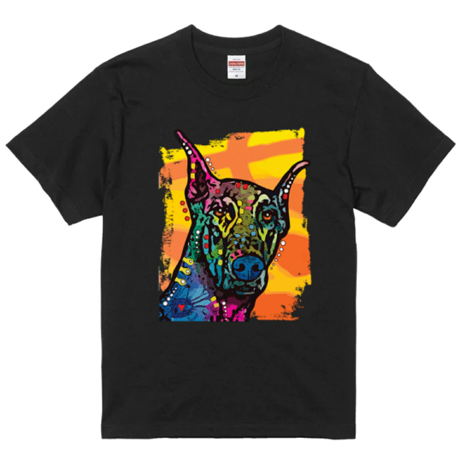 アメリカ直輸入 グラフィック デザイン Tシャツ ドッグ イヌ 犬 グラデーション ワンちゃん 白黒 ブラック or ホワイト 半袖 綿100% ストリート プリント tシャツ メンズ レディース 男女兼用 夏 海 アウトドア イベント キャンプに最適 t-shirt-dog-004 khcollection-10000626 俺のネクタイ サンプル画像3