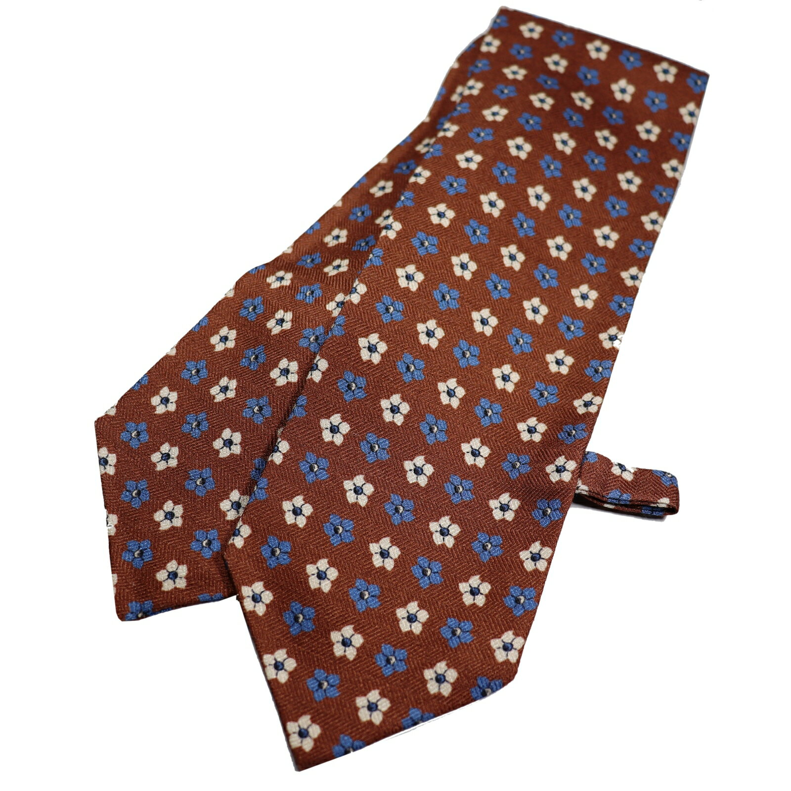 イタリア製 ミニ ネクタイ Cravattino クラバッティーノ 小紋柄 ニューネックウェアー ビジネスからカジュアルまで対応 プレゼント ギフト 贈り物 おしゃれ Tシャツ Yシャツ スーツ ジャケットに最適 メンズ レディース 男女兼用 ユニセックス CVT-002-B ブラウン