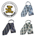 TeddyBear テディベア キャラクター ブランド ワンタッチ ショート 女子 ネクタイ 制服 スクール アクセサリー 学生 小学生 中学生 高校生 アジャスター 調整可 学校 ブレザー コスプレ TBN-002 チェック