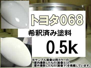 トヨタ068　塗料　スーパーホワイト　ラクティス　ヴィッツ