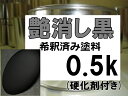 艶消し黒　ブラック系マットカラー　艶消しブラック　塗料　マット　2液　0.5kg