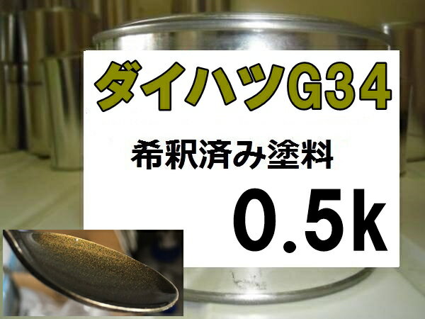 ダイハツG34　塗料　ダークオリーブマイカ　ネイキッド　希釈済