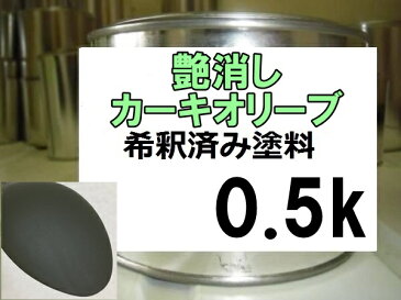 ミリタリー系　マットカラー　艶消しカーキオリーブ　塗料　希釈済