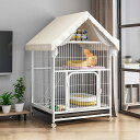猫 ケージ 2段 キャスター付き 大容量、取り外し可能 屋根付き、トレイ付き 猫用ケージ 大型 動物用ケージ 組立簡単 折り畳み式 移動便利 シンプル 猫のゲージ (Size : 78*55*140-w cm)