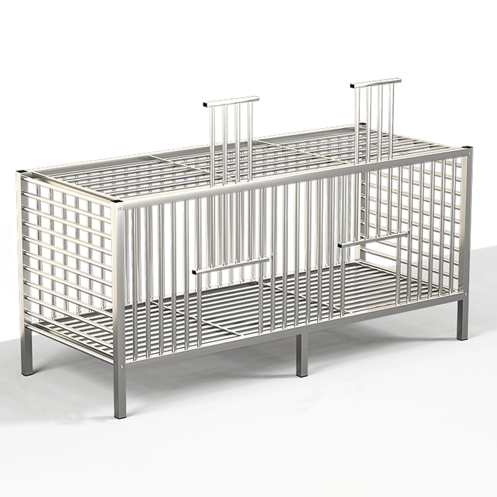 大型鶏舎、スライドドア付き金属製ウサギ小屋、モルモット、ハリネズミ、小動物用屋外鶏舎(150*60*70CM)