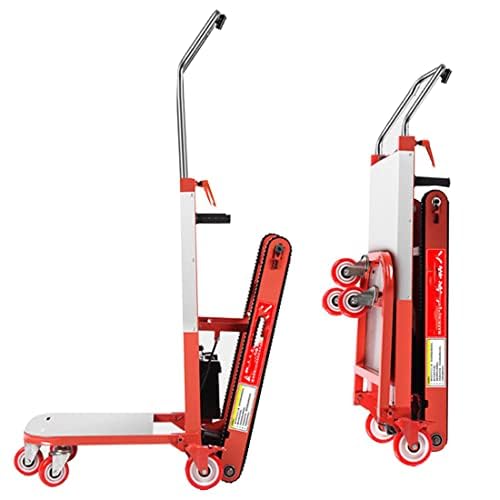 電動台車 折り畳み階段昇降機 電動階段台車 電気階段登りハンドトラック、3.2 Cm幅広トラックデザイン..