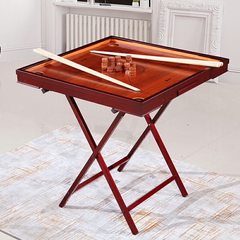 無垢材のクロンダイクゲームテーブル、カーリーボールゲームテーブル、折りたたみ可能で家庭用、子供か..