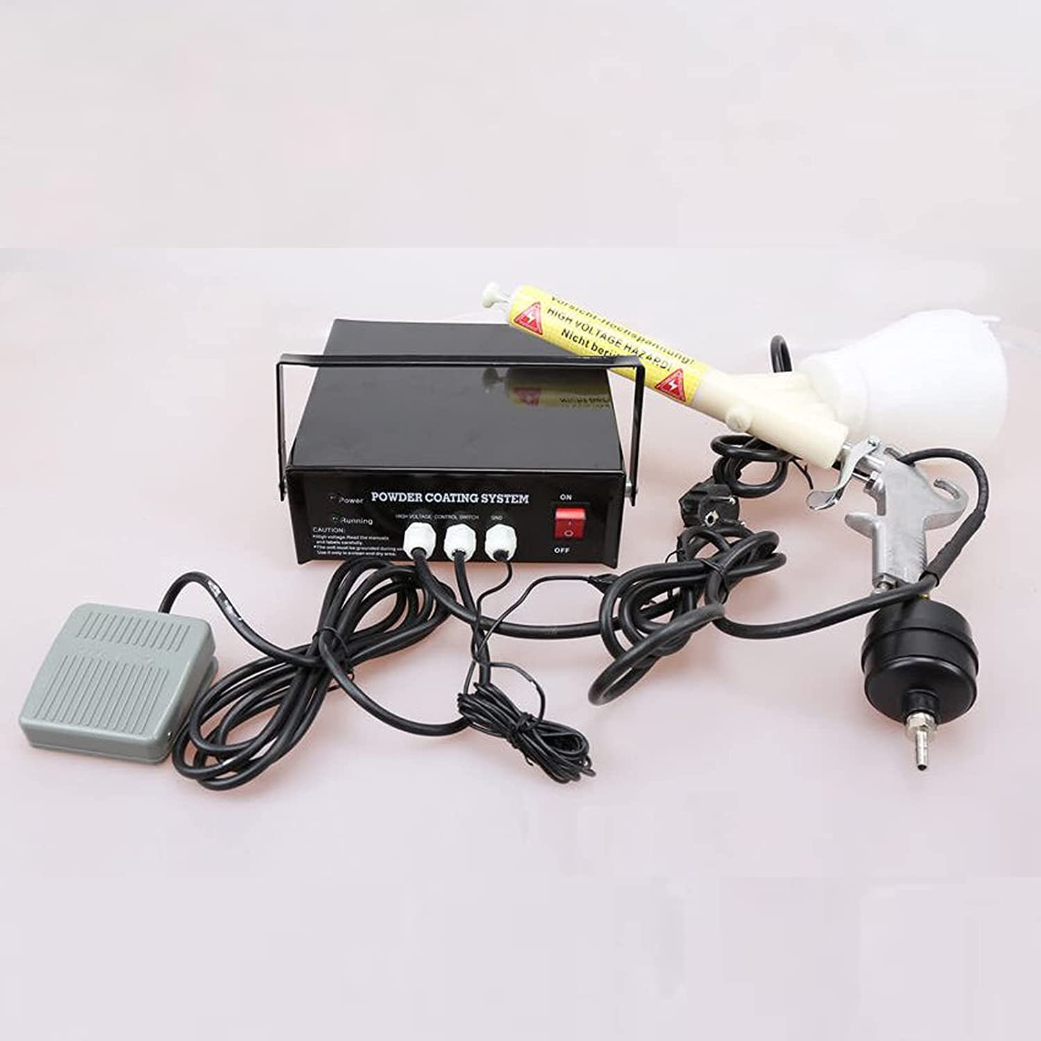 ポータブル粉体塗装システム ペイントガン コートの静電塗装機 5段階調整可能 (110v) 110v