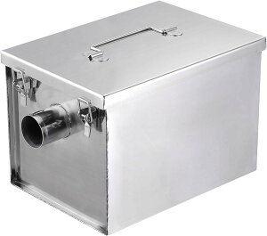 グリストラップ、商業廃水のグリス トラップ 8ポンド 商業用グリストラップ ステンレススチール インターセプター 5GPM レストラン カフェ レストランの台所のための 40x25x25CM A