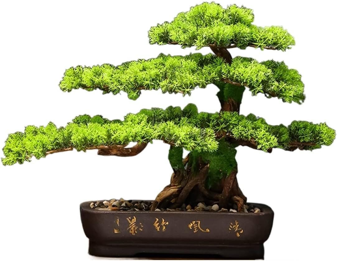 人工盆栽 盆栽 松 大型屋内人工植物 フェイク盆栽 フェイクツリー 鉢植え フェイクフラワー グリーンプ..