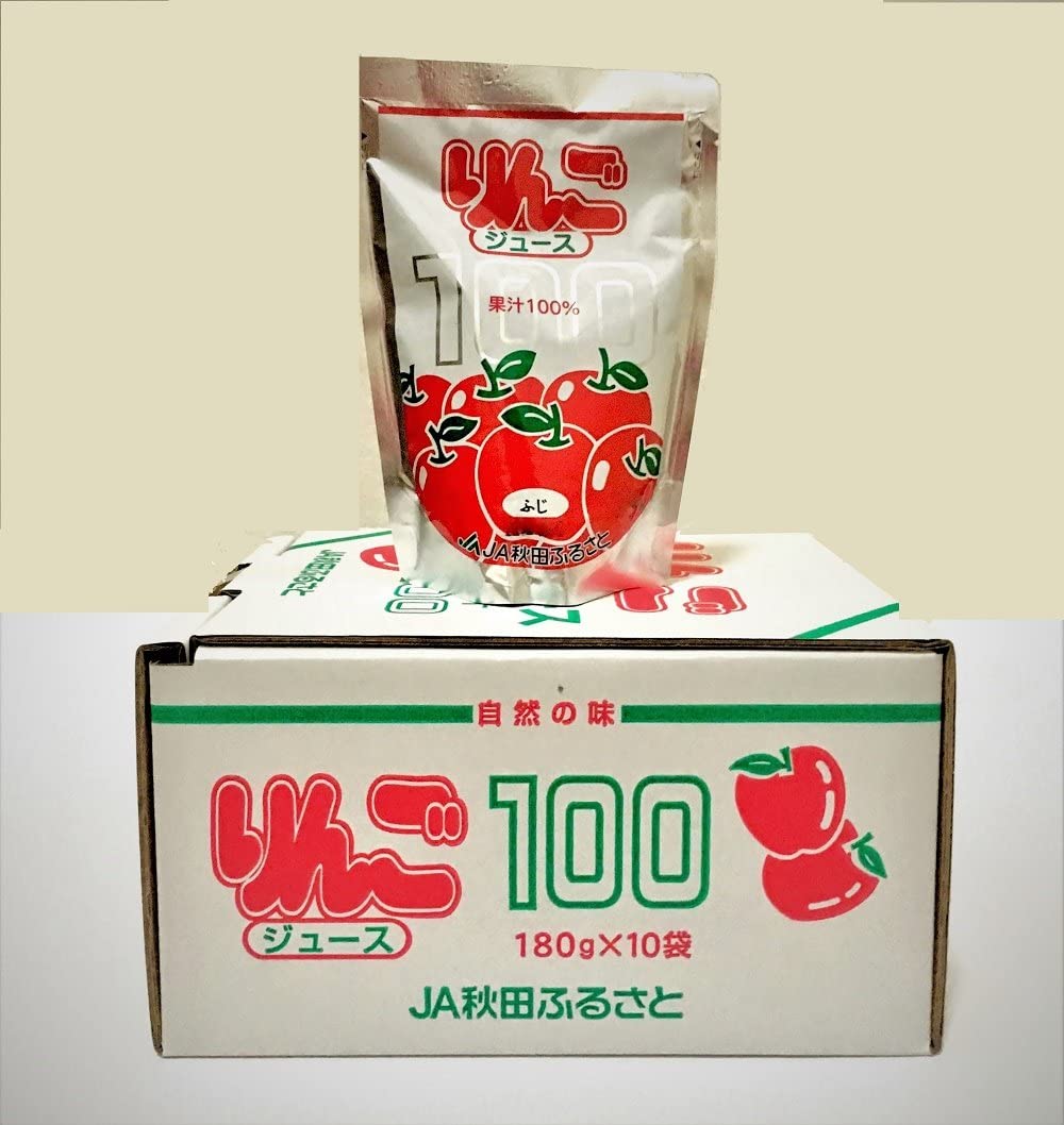 JA秋田ふるさと りんごジュース 10パック入り りんご 秋田 増田町 ふじ ふがる シナノスイート アップルジュース 横手