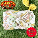 【楽天スーパーセール10%OFF!!】人気により再入荷☆ハンカチ お弁当包み 北欧 おしゃれ かわいい カントリー 花柄 ハンドブロックプリント フラワーラビット インド綿 ピンク ベージュ 綿100% お弁当 包み スカーフ プチギフト お返し 45cm×45cm
