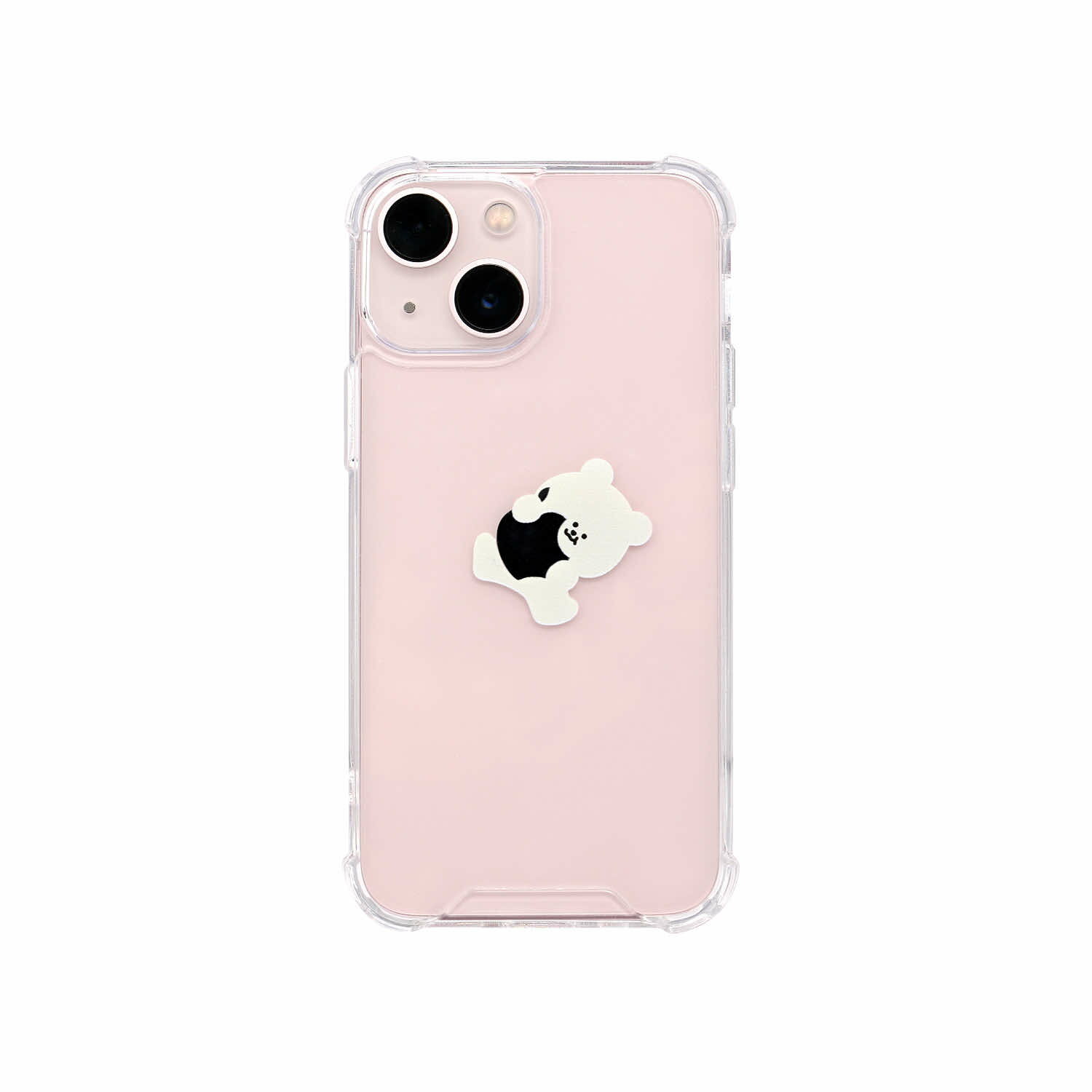 Rakuten - 168cm ハイブリッドクリアケース for iPhone 13 mini リンゴとくまちゃん