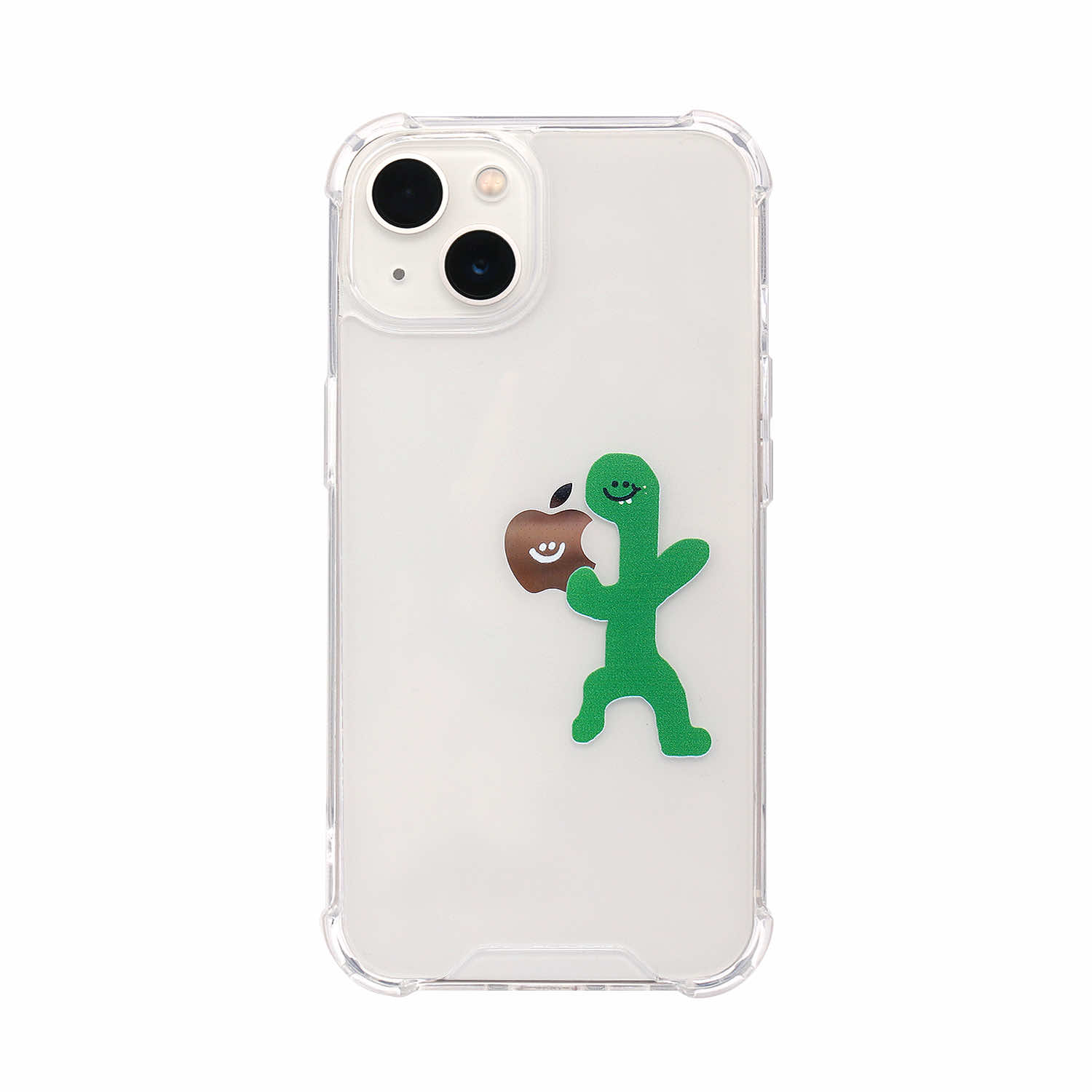 Rakuten - 168cm ハイブリッドクリアケース for iPhone 13 Olly with リンゴ