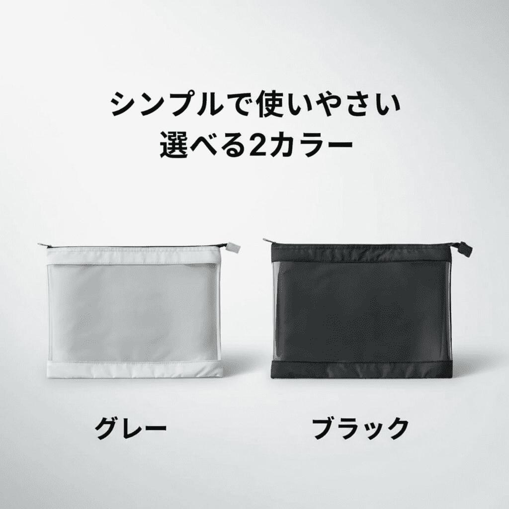 撥水 テントクロスクリアポーチ 前面クリア 13インチ PCケース 整理 整頓 小物入れ 旅行 着替え 収納 ポーチ フラット 大きめ 中身が見える 無地 リップストップ ナイロン バッグインバッグ ガジェットポーチ トラベルポーチ シンプル　13 MacBook Windows ipad ki-wa-mi-10000784 きわみOnlineShop サンプル画像2